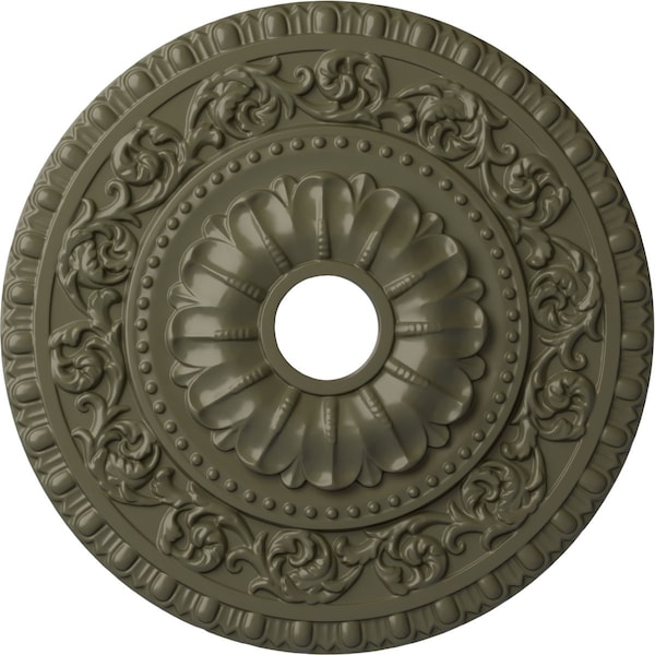 Ekena Millwork Vaduz Ceiling Medallion (Fits Canopies up to 3 1/2"), 23 1/2"OD x 3 1/2"ID x 2 1/8"P, Painted Turtle CM23VAPTF - main